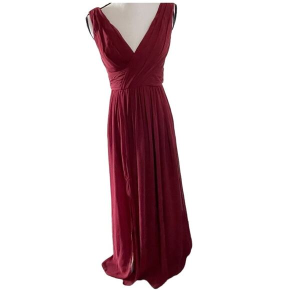 New ~  DESSY COLLECTION ~ Gorgeous Burgundy full length dress- sz 2R FALL - Picture 5 of 8
